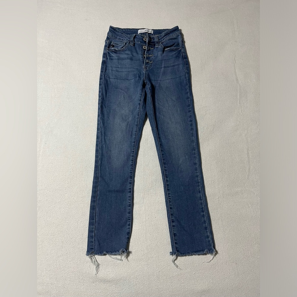 Kancan Skinny Jeans Women's Size 25 (22x23.5) High Rise Stretch Button‎ Fly